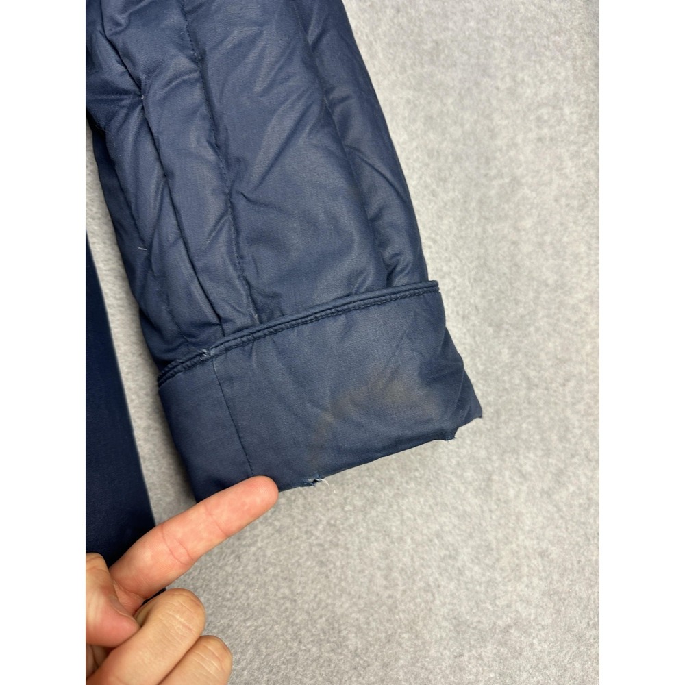 Downist Coat Womens Medium Blue Long Down Puffer Quilted Zip Collared Pockets - Picture 11 of 11
